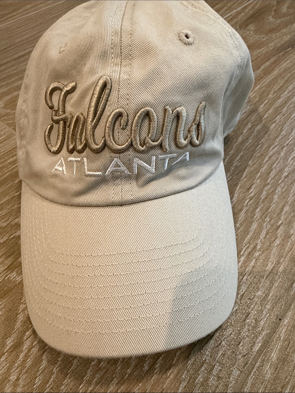 Beige Falcons Atlanta Embroidered Headwear- Neutral Tan Sport Hat